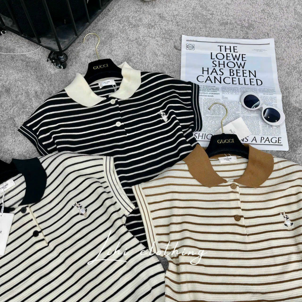 Áo len mongtoghi kẻ tay hến 2 màu, áo len kẻ cho nữ