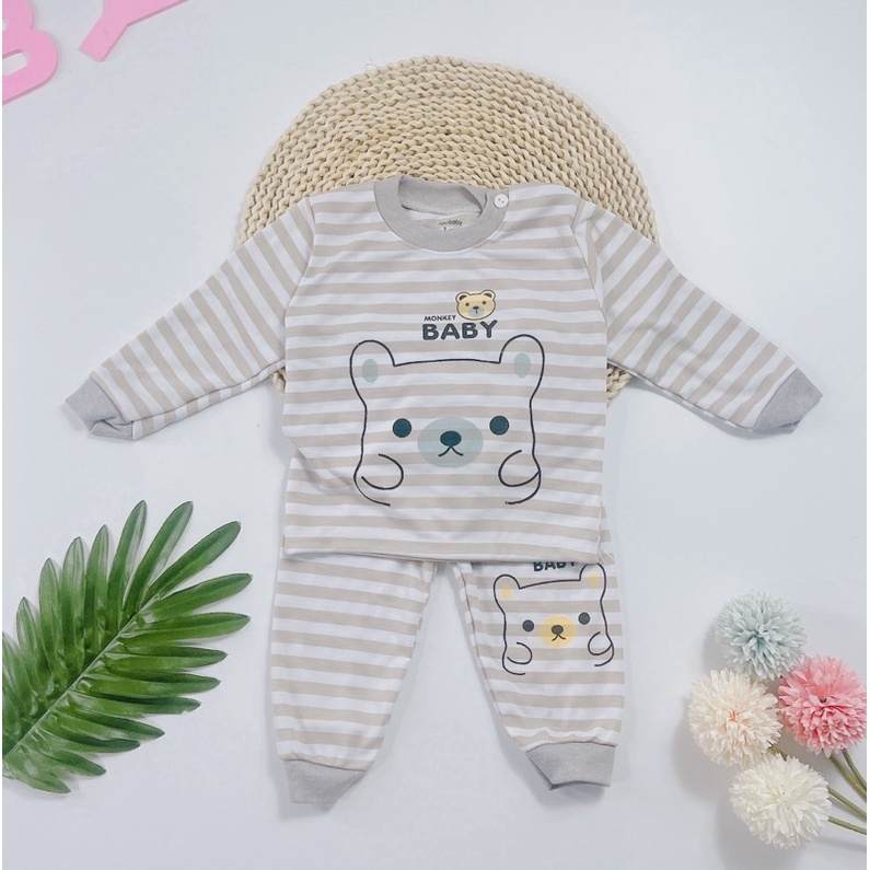 Đồ bộ bé trai , đồ bộ bé gái chất nỉ kẻ cho bé từ 5kg đến 15kg