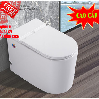 Bồn cầu 1 khối cao cấp,bồn cầu nhỏ gọn,bồn cầu xả bằng nút đá chân, bệt tiết kiệm nước sứ cao cấp loại nhất