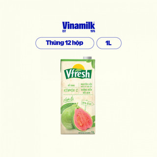Thùng 12 hộp Nước Vfresh ổi ép Hộp giấy 1L