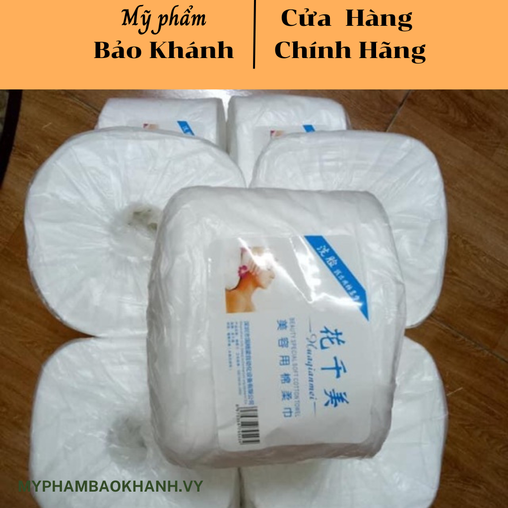 Giấy Cuộn, Khăn Cuộn Rửa Mặt Cotton Tiệt Trùng Loại To 220-230G Chuyên Dùng Spa, TMV