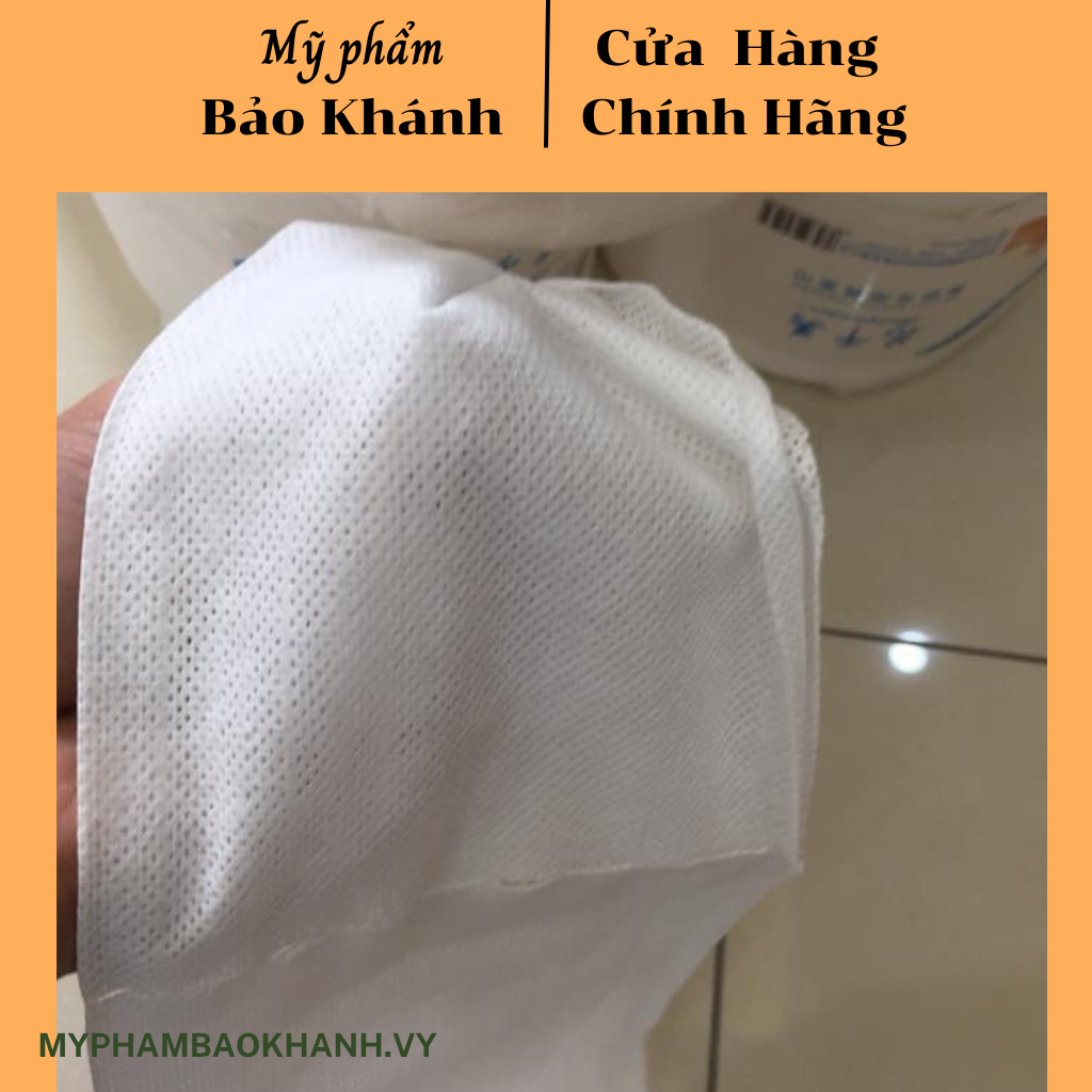 Giấy Cuộn, Khăn Cuộn Rửa Mặt Cotton Tiệt Trùng Loại To 220-230G Chuyên Dùng Spa, TMV