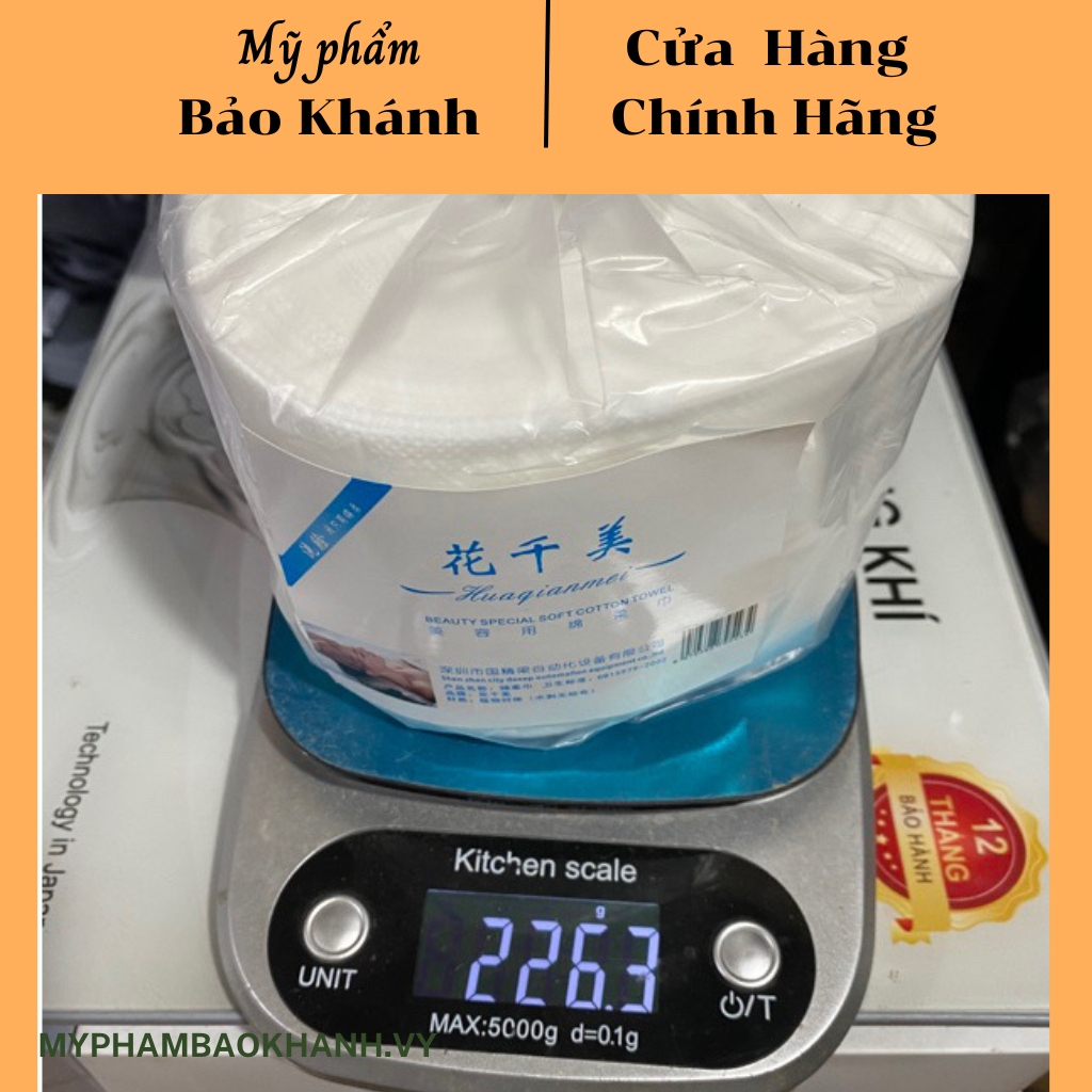Giấy Cuộn, Khăn Cuộn Rửa Mặt Cotton Tiệt Trùng Loại To 220-230G Chuyên Dùng Spa, TMV