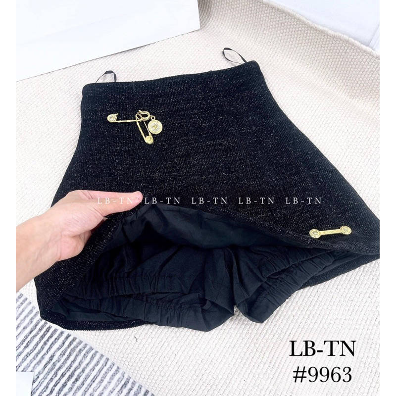 CHÂN VÁY NHUNG NHŨ GHIM BĂNG CẠP CAO DÁNG A HÀNG QCL1 MS25661