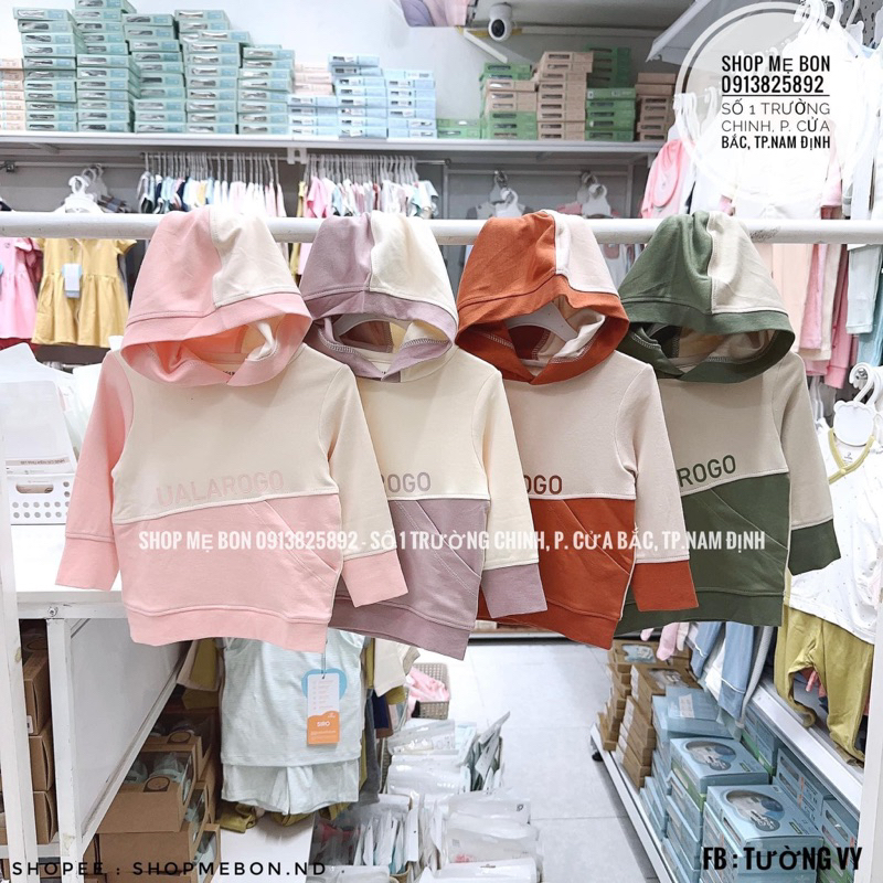 Áo Nỉ Hoodie Hãng Ualarogo Cho Bé 9m-48m