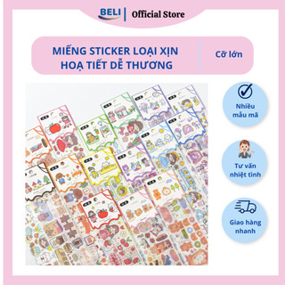 Miếng Sticker loại xịn cỡ LỚN hoạt tiết dễ thương