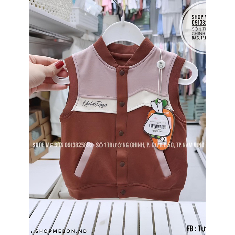 Áo Ghile Nỉ Cài Giữa Hãng Ualarogo Cho Bé 0-24m