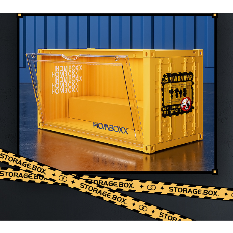 Tủ trưng bày bảo quản mô hình Container Popmart Dimoo tặng kèm Sticker siêu ngầu