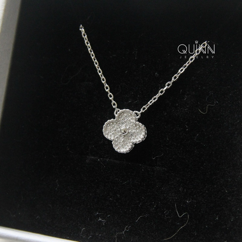 Dây chuyền Van Clover, dây chuyền cỏ 4 lá full đá Quinn jewelry
