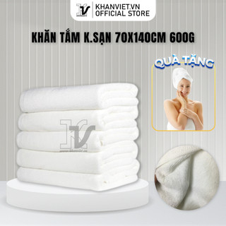 Khăn Tắm Khách Sạn Nhà Nghỉ Homestay 70cmx140cm 100% cotton cực kỳ thấm hút,Quấn Người,Đi Biển,Màu Trắng-khanvietvn