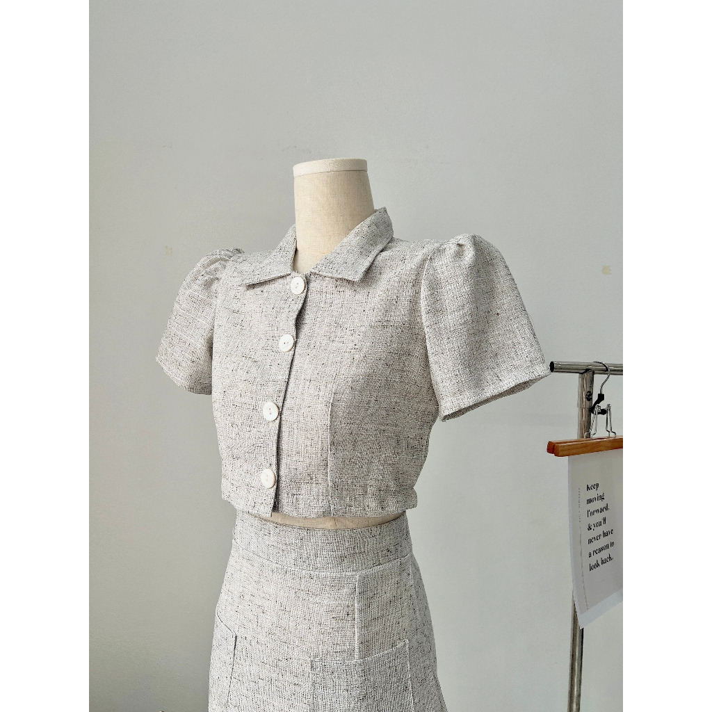 -SET DẠ TIÊU HÀNG QUẢNG CHÂU PHONG CÁCH TIỂU THƯ KÈM ẢNH THẬT