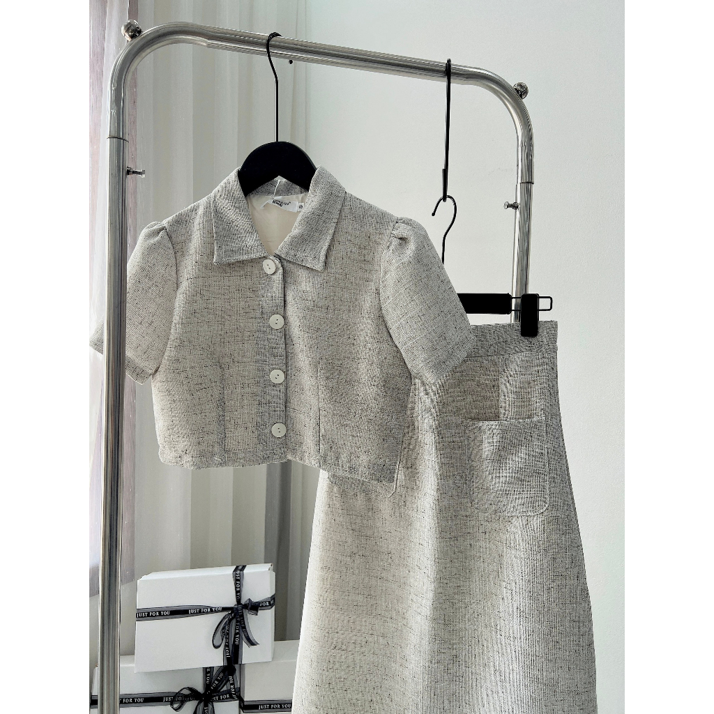 -SET DẠ TIÊU HÀNG QUẢNG CHÂU PHONG CÁCH TIỂU THƯ KÈM ẢNH THẬT