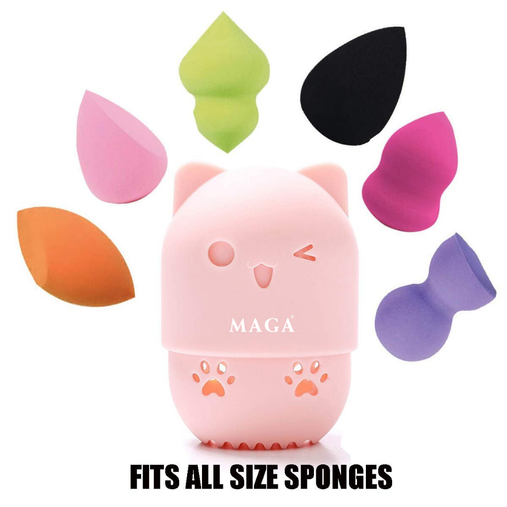 Hộp Bảo Vệ Mút Trang Điểm MAGA Silicone Makeup Sponge Travel Protective Plastic Beauty Blender Holder