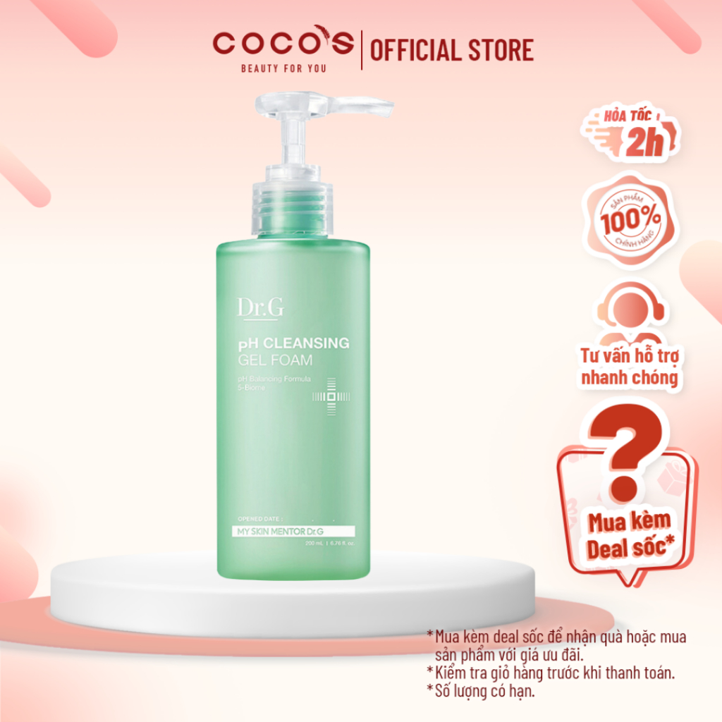 Gel rửa mặt Dr.G PH Cleansing Gel Foam 200ml