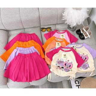 Sét áo váy cotton in hình mickey siêu xinh