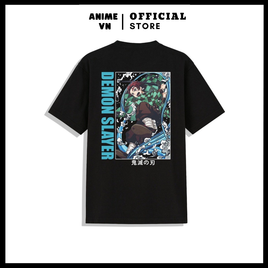 Áo thun Tanjiro Kamado, Áo thun Demon Slayer Kimetsu no Yaiba hình in cực ngầu, Chất liệu cotton co dãn