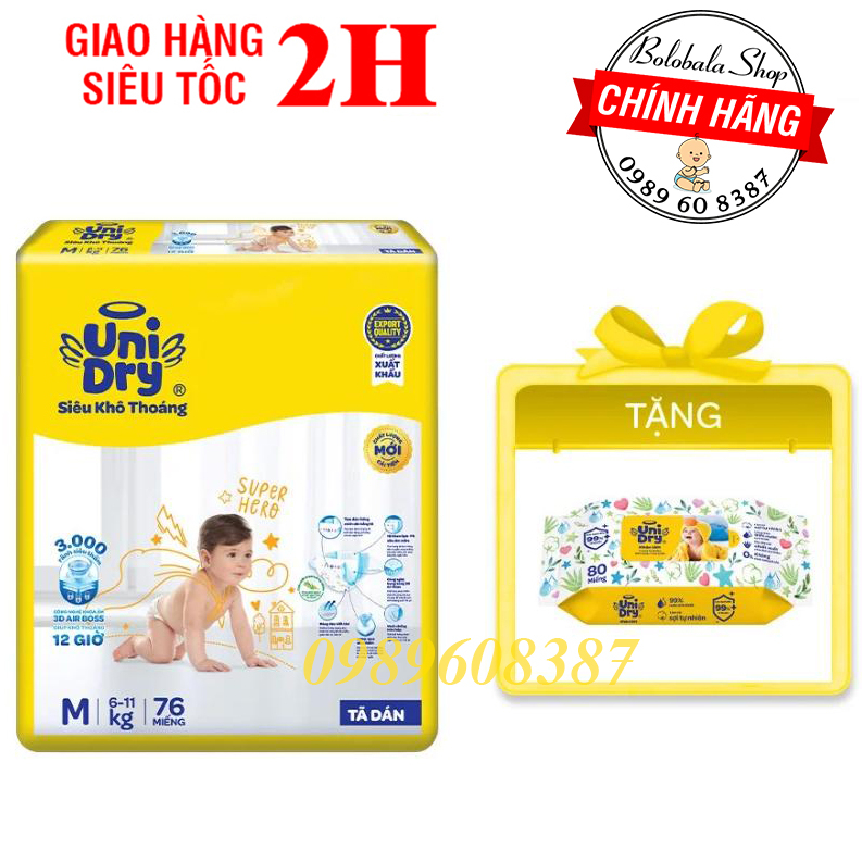 Tã dán unidry s48 m42 l38 xl34 m76 l68 xl62 - ảnh sản phẩm 2