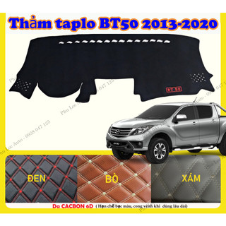 Thảm chống nắng taplo xe mazda bt50 đời 2013-2020 nhung 3 lớp và da cacbon 6d