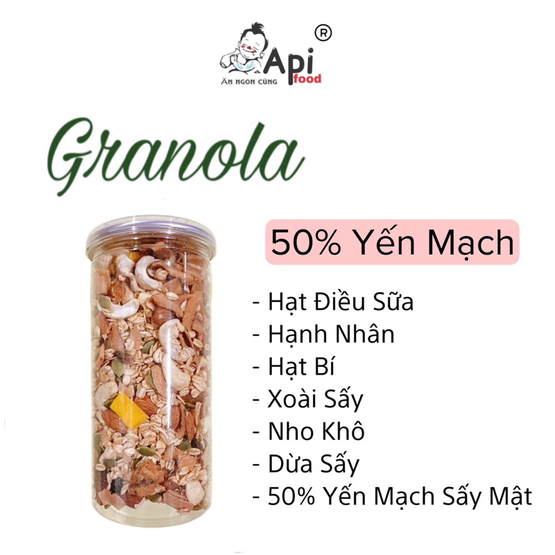 Ngũ Cốc Dinh Dưỡng Granola ApiFood - Giữ Dáng Đẹp Da