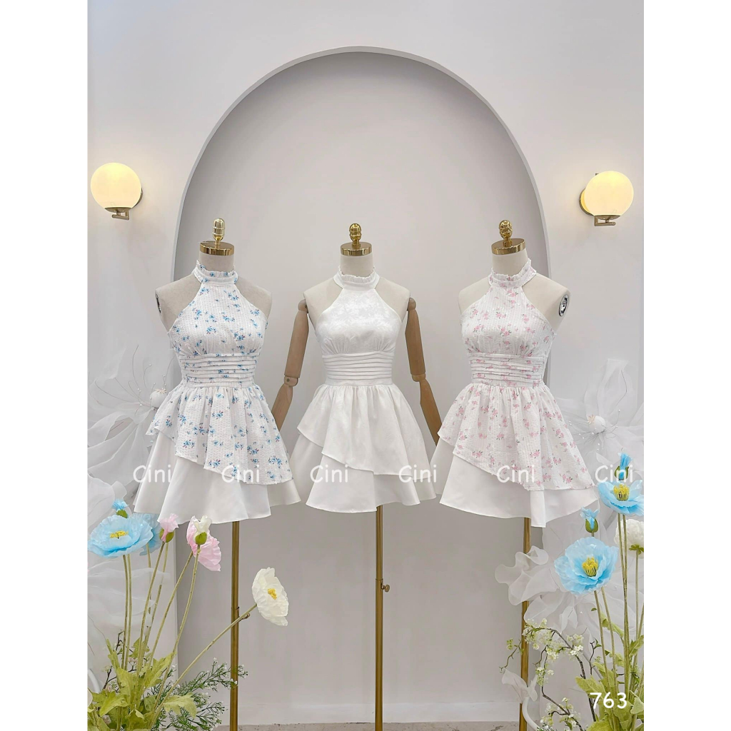 Váy yếm phối thân