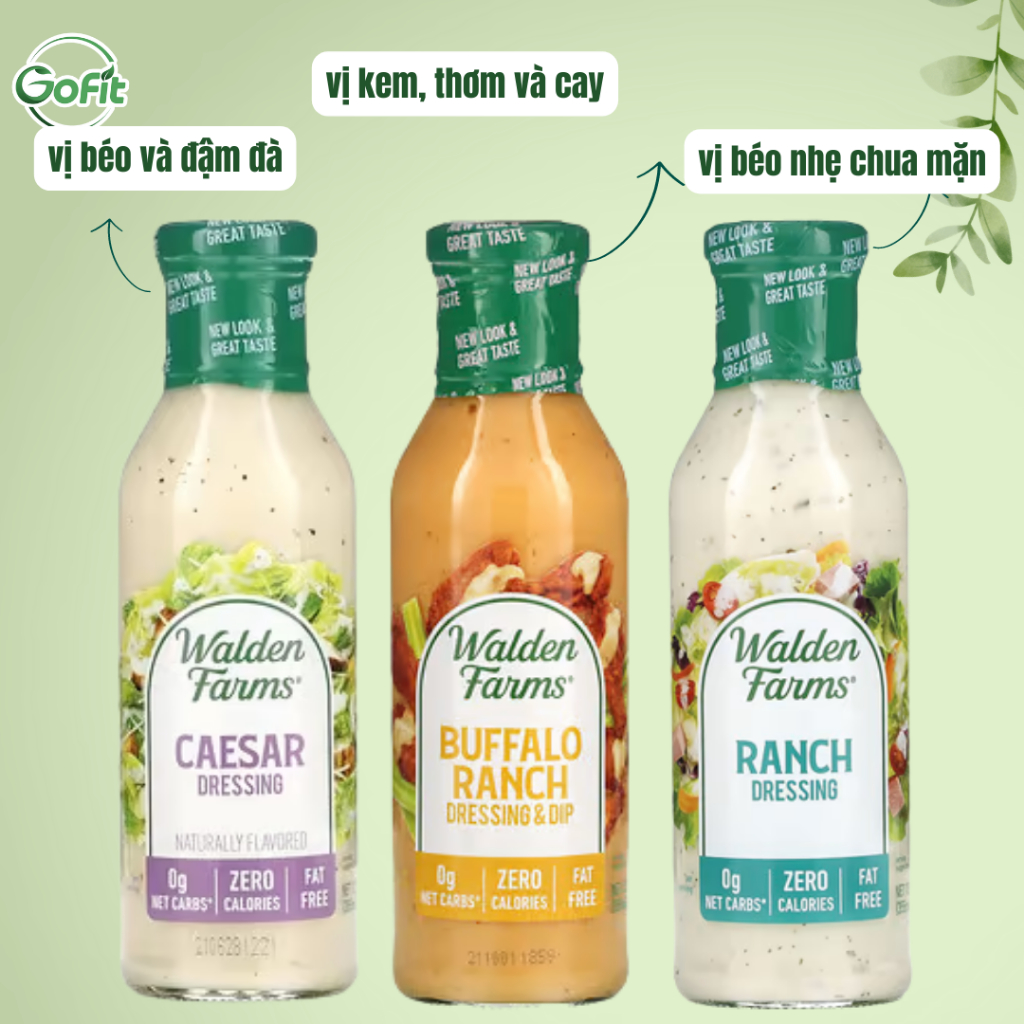 Sốt salad ăn kiêng 0 Calo Thousand Island WALDEN FARMS