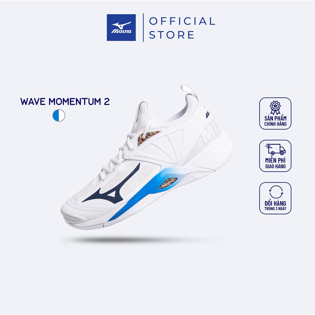 Giày Bóng Chuyền Cao Cấp WAVE MOMENTUM 2 MIZUNO Tăng Cường Ổn Định,Bền Bỉ,Êm Ái