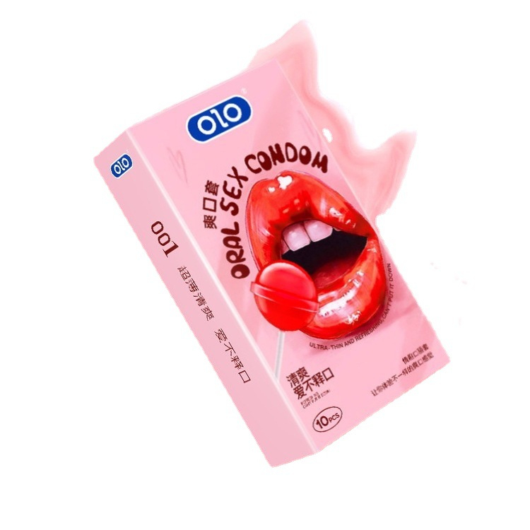 Bao cao su miệng Oral Sex hương dâu, bcs olo quan hệ bằng miệng siêu mỏng an toàn