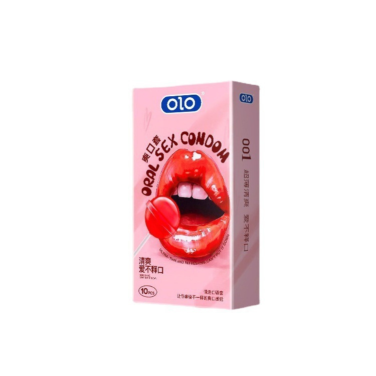 Bao cao su miệng Oral Sex hương dâu, bcs olo quan hệ bằng miệng siêu mỏng an toàn