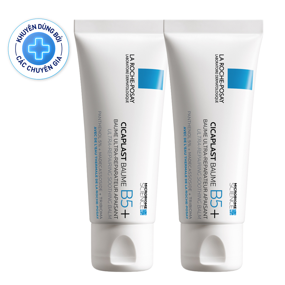 Bộ đôi kem dưỡng phục hồi đa công dụng và làm dịu da La Roche-Posay Cicaplast Baume B5+ 40ml