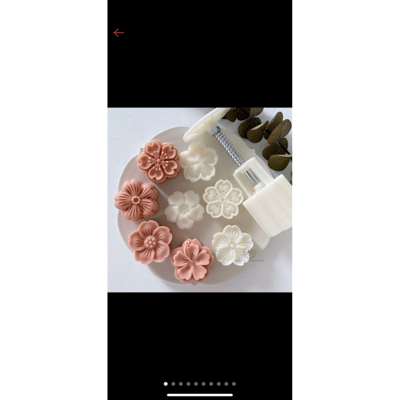 Khuôn hoa đào nhấn lò xo 4 mặt 30g 50g 75g