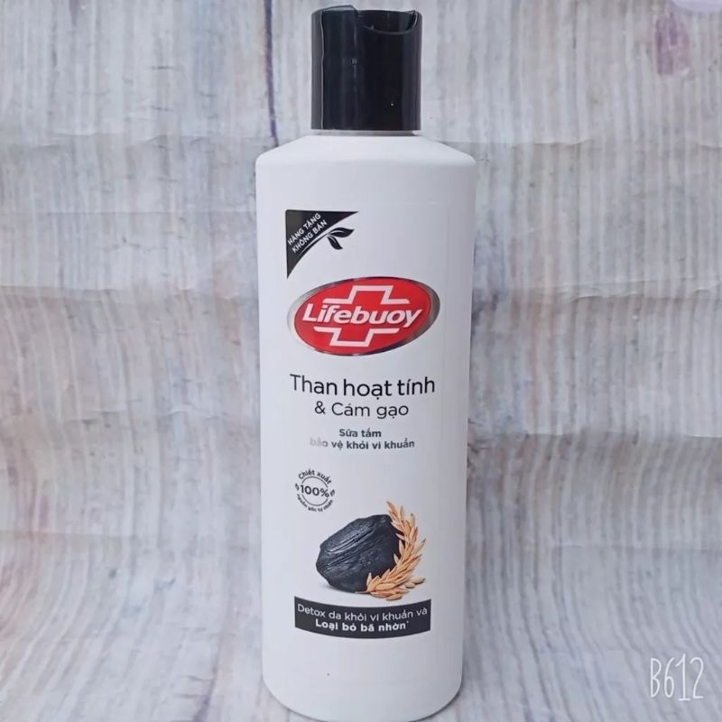 Sữa Tắm Lifebuoy Detox Than Hoạt Tính & Cám Gạo Chai 200ml