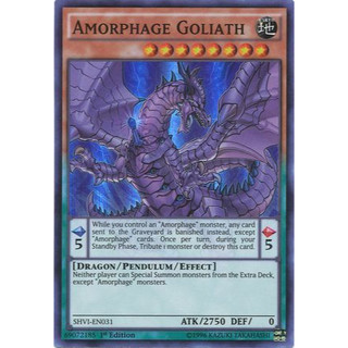 Lá bài thẻ bài Yugioh Amorphage Goliath – Super Rare - Tặng bọc bài nhựa bảo quản