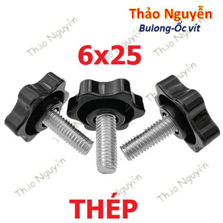 Núm khóa vặn tren hoa mai size M6x25 1 cái