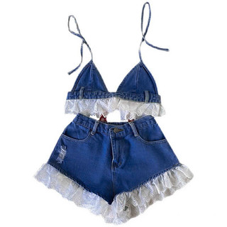 [N.T BIGSIZE] Set bikini jean bigsize ( sẵn )