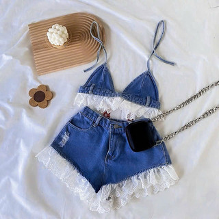 [N.T BIGSIZE] Set bikini jean bigsize ( sẵn )