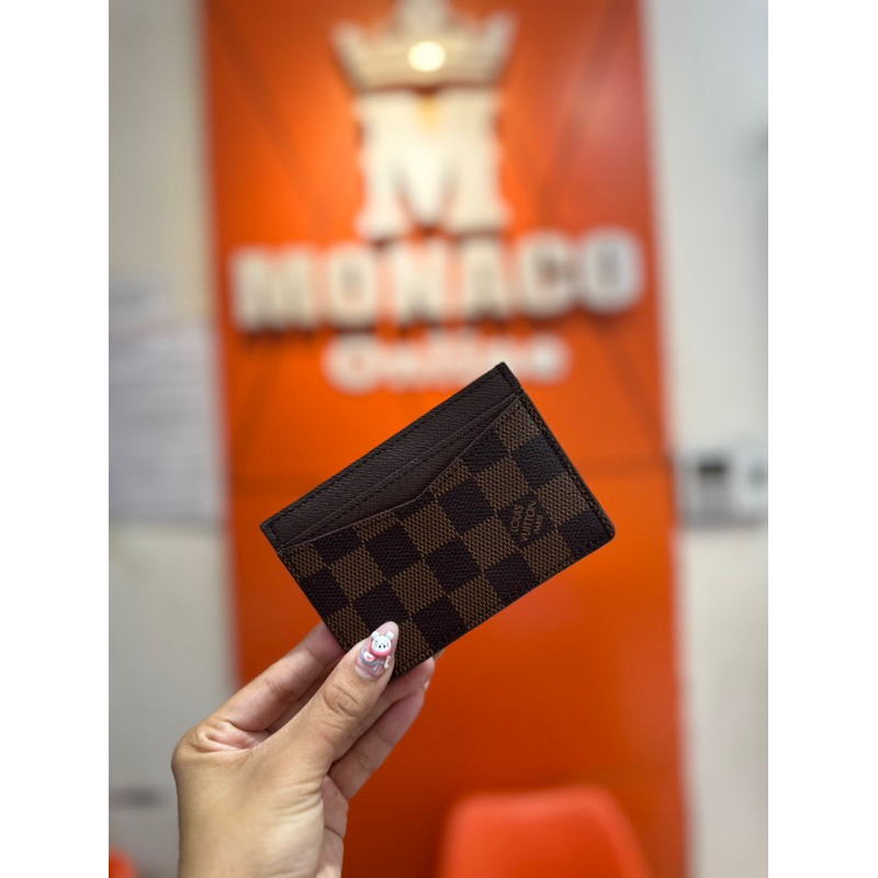 Ví đựng thẻ LV , bóp card da mini LV caro ảnh + video tại shop Monaco Online