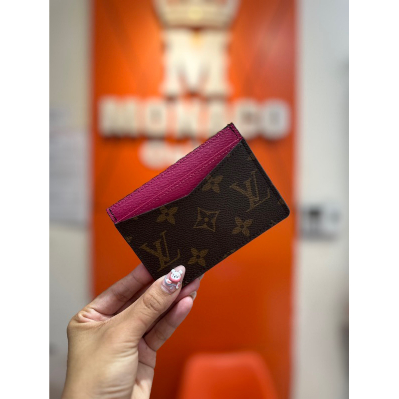Ví đựng thẻ LV , bóp card da mini LV caro ảnh + video tại shop Monaco Online