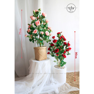 Cây giả, cây hoa hồng trang trí nhà cửa