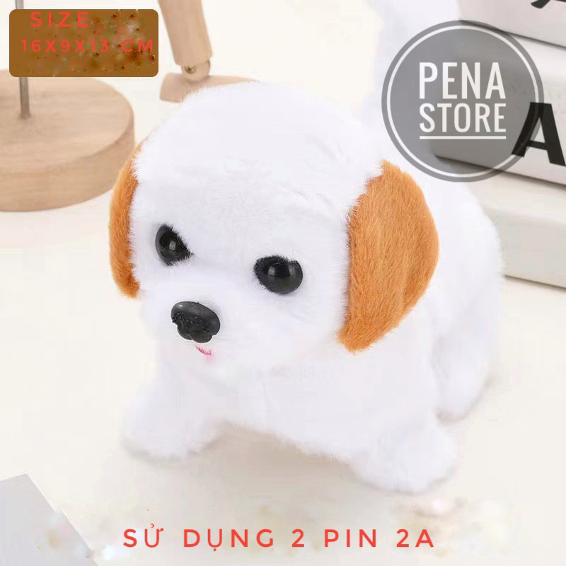 Đồ Chơi Chó Bông Chạy Pin - Chó bông biết đi biết sủa biết vẫy đuôi cực đáng yêu cho bé