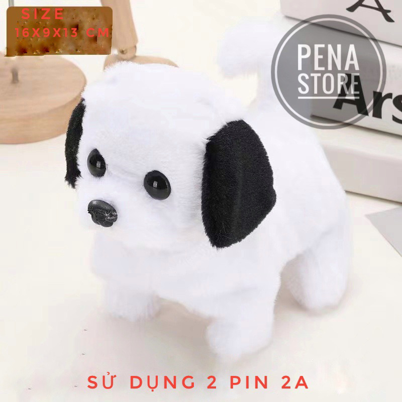 Đồ Chơi Chó Bông Chạy Pin - Chó bông biết đi biết sủa biết vẫy đuôi cực đáng yêu cho bé