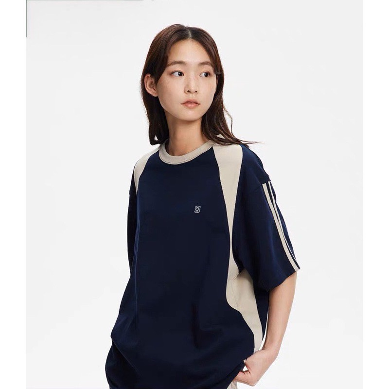 Áo thun Raglan chữ G, áo thun Nam Nữ Unisex Cotton Retro Hàn Quốc GTM 2023