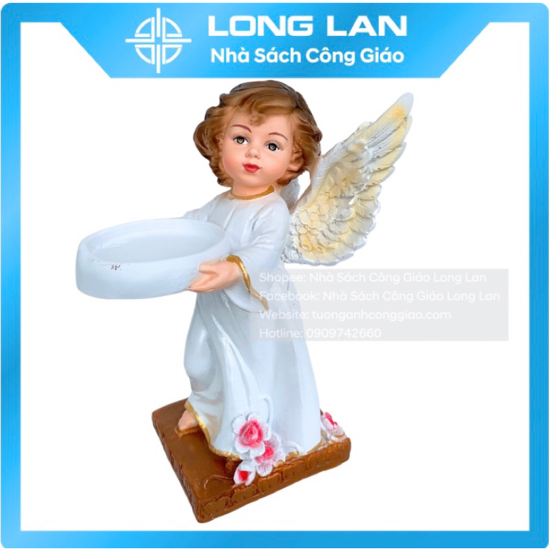 2 THIÊN THẦN BÊ KHAY 15cm - QUÀ TẶNG CÔNG GIÁO