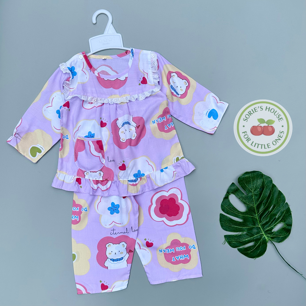 Bộ tole/bộ lanh DÀI mặc nhà bé gái