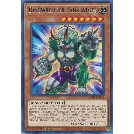 01 thẻ trò chơi Dinowrestler Pankratops - ANGU-EN046 - Rare 1st Edition