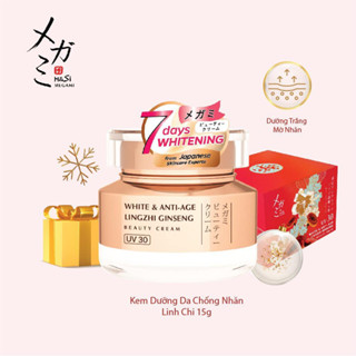  Kem Dưỡng Trắng Da Chiết Xuất Linh Chi & Nhân Sâm HaSi Megami White & Anti-Age Lingzhi Ginseng UV30 15g 