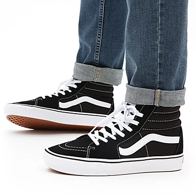 Giày Sneaker Thể Thao VANS SK8-HI COMFY CUSH BLACK WHITE VN0A3WMBVNE- MỚI Chính Hãng