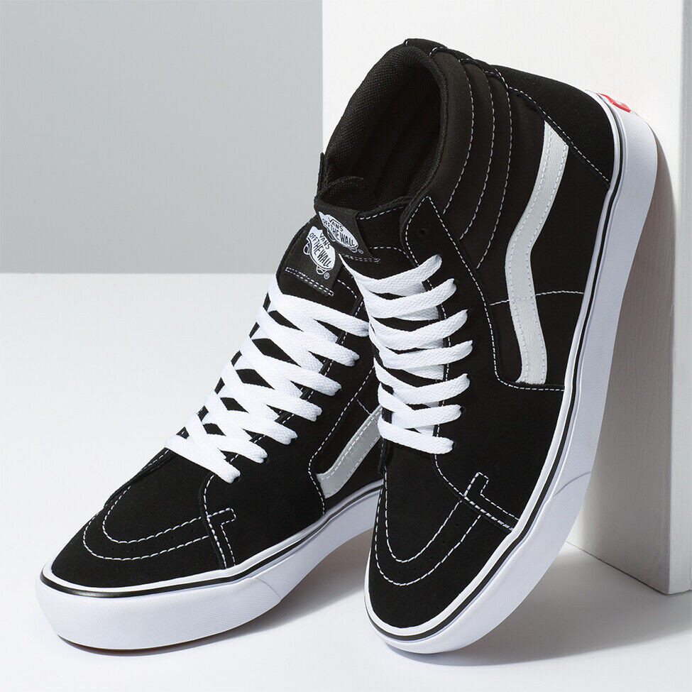 Giày Sneaker Thể Thao VANS SK8-HI COMFY CUSH BLACK WHITE VN0A3WMBVNE- MỚI Chính Hãng