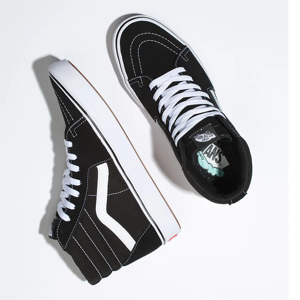 Giày Sneaker Thể Thao VANS SK8-HI COMFY CUSH BLACK WHITE VN0A3WMBVNE- MỚI Chính Hãng