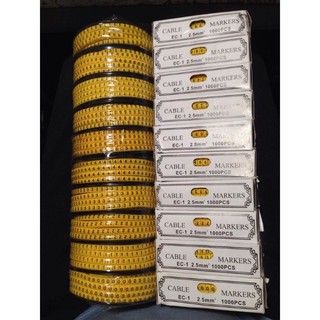 Bộ (10 hộp) EC đánh dấu đầu dây từ 0-9