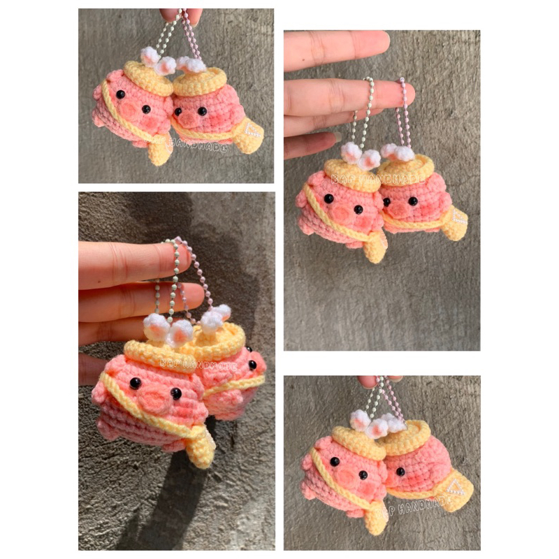 🌷Thú nhồi bông / Móc khoá heo đeo túi mini siêu xinh 🌸